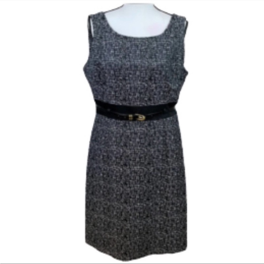Tahari Arthur S Levine Belted Sheath Dress Size 12